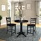 International Concepts 30 in. Round Pedestal Gathering Height Table with 2 Emily Counter Height Stools - 3 Piece Set K46-30RT-27B-S6172-2 - alternate 1